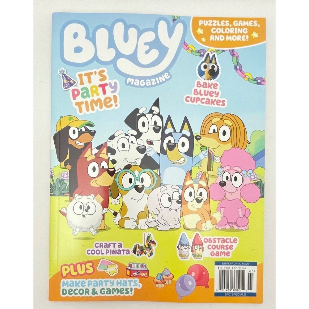 Bluey Magazine 2026 Special Issue It's Party Time Puzzles Games Crafts Coloring